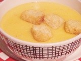 Beer 'n' Cheese Soup with Croutons