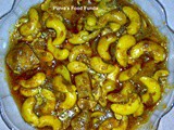 Fresh Wet Cashew Nuts Curry (Olya Kajuchi Bhaji)