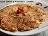 Chicken Salami & Mushroom Omelette