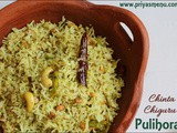 Chinta Chiguru Pulihora / Tender Tamarind Leaves Rice / Pulian - thazhai Satham
