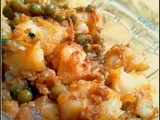 Potato & Peas Fry / Urulai kizhangu Patani Varuval