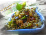 Red Poha & Sprouts Upma / Diet Friendly Recipes
