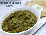 Veggies in Spinach Gravy / Diet Friendly Recipe - 65 / #100dietrecipes
