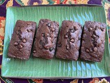 Chocolate Chocolate Chip Mini Loaves #BreadBakers