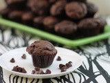 Chocolate Chocolate Chip Mini Muffins #MuffinMonday