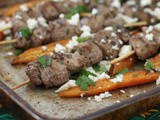 Grilled Lamb Skewers with Roasted Carrots #SundaySupper