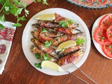 Grilled Parma-wrapped Stuffed Sardines #FishFridayFoodies