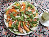 Melon Prosciutto Chèvre Salad with Mint Dressing