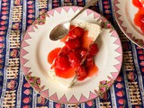 Vanilla Bean No Churn Ice Cream with Fresh Strawberry Sauce