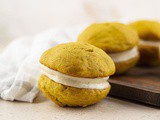 Mini Pumpkin Whoopie Pies with Marshmallow Filling