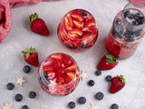 Red White and Blue Sangria (Easy 4th of July Party Drink)