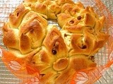 White Chocolate and Cranberry Wreath Bread
