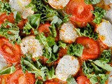 Rye Crust Pizza with fresh Tomatoes and Curly Kale