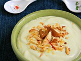 Easy Kesar Shrikhand Recipe / Sweetened Yogurt with Saffron & Nuts
