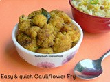 Easy & quick cauliflower fry | cauliflower poriyal