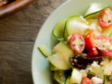 Mediterranean Zucchini Ribbon Salad