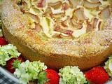 Rhubarb cheese cake / Raparperi juustokakku