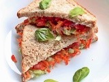 Carrot, Lettuce and Tomato Sandwich (healthy and tasty)