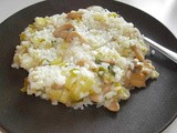 Leek - mushrooms risotto