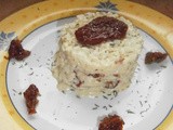 Risotto with fresh goat's cheese and dried tomatoes