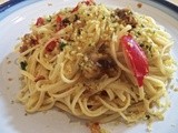 Linguini Fini with Sardines & Pickled Cherry Peppers