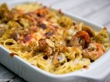 Baked Seafood Curry Pasta