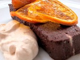 Chocolate Semifreddo with Chestnut Creme and Candied Oranges