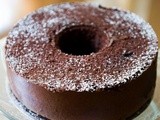 Japanese Dark Pearl Chocolate Chiffon Cake
