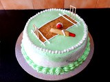 Cricket Themed Cake without Fondant | No Fondant Cricket Cake | How to make a Cricket Themed Cake