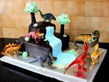 No Fondant Dinosaur Cake | How to make a Simple Dinosaur Cake | Jurassic Park Cake