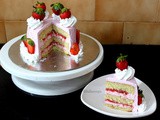 Strawberry Cake with Fresh Strawberries | How to make a Simple Strawberry Cake