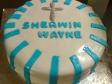 Simple christening/baptism cake
