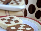 Eggless Checker Board Cookies