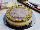 Eggless Dubai Chocolate Cheesecake