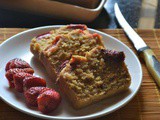 Eggless Whole Wheat Strawberry Tea Cake Recipe