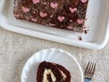 Patterned Chocolate Swiss Roll Cake