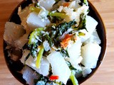 Mullo Bhaji – White Daikon Radish with Grated Coconut Recipe