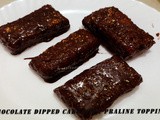 Welcoming 2013 With Chocolate Dipped Cake With Praline Topping