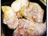 Tahini, cumin and buttermilk marinated chicken with rice