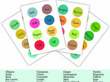 Colorful Spice Labels free
