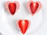 Raw Vegan White Chocolate Strawberry Hearts