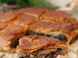 Vegan Mushroom Filo Pie (Flaky, Spanakopita-Style)