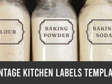 Vintage Kitchen Labels Template | Editable & Printable