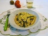 Penne con uova mimosa / πεννες με αυγα γαζια