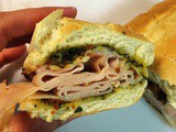 Hot Turkey Sandwiches with Pesto and Mozzarella