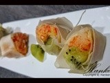 Homemade Popiah (spring roll) with Kiwi