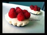 {Valentine's dessert} Bavarois cheese cake with fresh raspberries