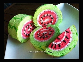 Watermelon Swiss Roll