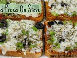 Bread Pizza on Stove/ Tawa | Eggless, No Bake Bread Pizza