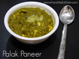 Palak Paneer Recipe, Paneer Palak Recipe // Indian Spinach & Cottage Cheese Curry